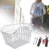 Maxbell Maxbell Rear Bike Basket Iron Bike Wire Basket for Outdoor Kid Foldable Bikes Hiking