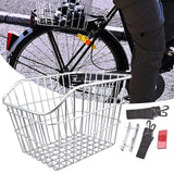 Maxbell Maxbell Rear Bike Basket Iron Bike Wire Basket for Outdoor Kid Foldable Bikes Hiking