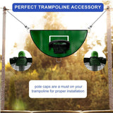 Maxbell Mini Trampoline Basketball Hoop Waterproof Easy Installation Basketball Rack green