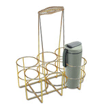 Maxbell Maxbell Sports Water Bottle Carrier Basket Water Bottle Holder for Camping Gym Party Gold 33x25.5x17cm