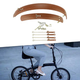 Maxbell Maxbell Folding Bike Mudguard Front & Rear Fenders Mud Guard for Bike Riding Outdoor 16inch Brown