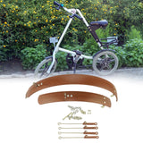 Maxbell Maxbell Folding Bike Mudguard Front & Rear Fenders Mud Guard for Bike Riding Outdoor 16inch Brown