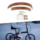 Maxbell Maxbell Folding Bike Mudguard Front & Rear Fenders Mud Guard for Bike Riding Outdoor 20inch Brown