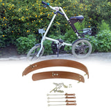 Maxbell Maxbell Folding Bike Mudguard Front & Rear Fenders Mud Guard for Bike Riding Outdoor 20inch Brown