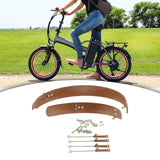 Maxbell Maxbell Folding Bike Mudguard Front & Rear Fenders Mud Guard for Bike Riding Outdoor 20inch Brown