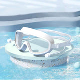 Maxbell Maxbell Swimming Goggles with Ear Plug Anti Fog Wide View Beach Sports Swim Glasses Style B