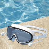 Maxbell Swimming Goggles with Ear Plug Anti Fog Wide View Beach Sports Swim Glasses Style C