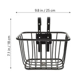 Maxbell Maxbell Bicycle Bike Front Handlebar Basket with Hooks Black for Commuting Universal