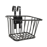 Maxbell Maxbell Bicycle Bike Front Handlebar Basket with Hooks Black for Commuting Universal