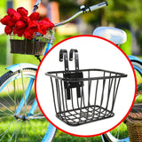 Maxbell Maxbell Bicycle Bike Front Handlebar Basket with Hooks Black for Commuting Universal