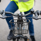 Maxbell Maxbell Bicycle Bike Front Handlebar Basket with Hooks Black for Commuting Universal
