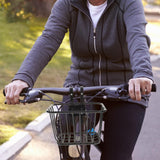 Maxbell Maxbell Bicycle Bike Front Handlebar Basket with Hooks Black for Commuting Universal