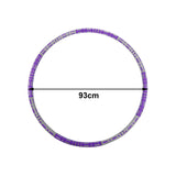 Maxbell Maxbell Weighted Hoop Stainless Steel Inner Tube Colorful Workout Hoop for Women Men Purple Gray Style A