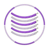 Maxbell Maxbell Weighted Hoop Stainless Steel Inner Tube Colorful Workout Hoop for Women Men Purple Gray Style A