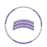 Maxbell Maxbell Weighted Hoop Stainless Steel Inner Tube Colorful Workout Hoop for Women Men Purple Gray Style A
