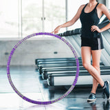 Maxbell Maxbell Weighted Hoop Stainless Steel Inner Tube Colorful Workout Hoop for Women Men Purple Gray Style A