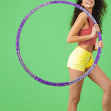 Maxbell Maxbell Weighted Hoop Stainless Steel Inner Tube Colorful Workout Hoop for Women Men Purple Gray Style A