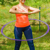 Maxbell Maxbell Weighted Hoop Stainless Steel Inner Tube Colorful Workout Hoop for Women Men Purple Gray Style A