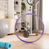 Maxbell Maxbell Weighted Hoop Stainless Steel Inner Tube Colorful Workout Hoop for Women Men Purple Gray Style A