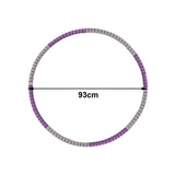 Maxbell Maxbell Weighted Hoop Stainless Steel Inner Tube Colorful Workout Hoop for Women Men Purple Gray Style B