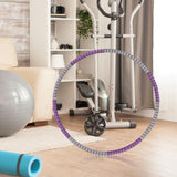 Maxbell Maxbell Weighted Hoop Stainless Steel Inner Tube Colorful Workout Hoop for Women Men Purple Gray Style B