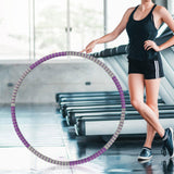 Maxbell Maxbell Weighted Hoop Stainless Steel Inner Tube Colorful Workout Hoop for Women Men Purple Gray Style B