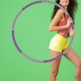 Maxbell Maxbell Weighted Hoop Stainless Steel Inner Tube Colorful Workout Hoop for Women Men Purple Gray Style B