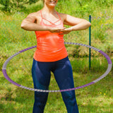 Maxbell Maxbell Weighted Hoop Stainless Steel Inner Tube Colorful Workout Hoop for Women Men Purple Gray Style B