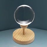 Maxbell Crystal Ball Stand Wooden Sphere Holder for Crystals Tennis Balls Home Decor 7cm H