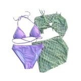 Maxbell Womens Bikini Swimsuit Triangle Bikini Bathing suits for Spas Swimming Pools L