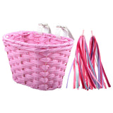 Maxbell Maxbell Kids Bike Basket Detachable Bicycle Front Basket for Children Sports Cycling Pink