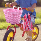 Maxbell Maxbell Kids Bike Basket Detachable Bicycle Front Basket for Children Sports Cycling Pink