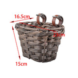 Maxbell Maxbell Kids Bike Basket Detachable Bicycle Front Basket for Children Sports Cycling Dark Brown