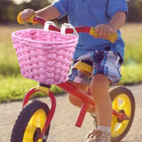 Maxbell Maxbell Bike Basket Detachable Multifunction Bicycle Basket for Boys Children Sports Pink