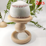 Maxbell Maxbell 2x Baseball Display Stand Portable Small for Tables Collections Centerpieces