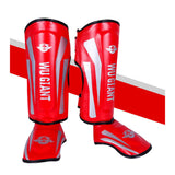 Maxbell Maxbell Shin Guards Adjustable Anti Slip Protective Leg for Taekwondo Shinguards Mma M White