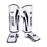 Maxbell Maxbell Shin Guards Adjustable Anti Slip Protective Leg for Taekwondo Shinguards Mma M White