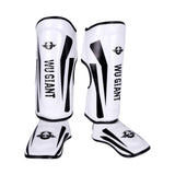 Maxbell Maxbell Shin Guards Adjustable Anti Slip Protective Leg for Taekwondo Shinguards Mma M White