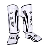 Maxbell Maxbell Shin Guards Adjustable Anti Slip Protective Leg for Taekwondo Shinguards Mma M White