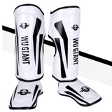 Maxbell Maxbell Shin Guards Adjustable Anti Slip Protective Leg for Taekwondo Shinguards Mma M White