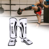 Maxbell Maxbell Shin Guards Adjustable Anti Slip Protective Leg for Taekwondo Shinguards Mma M White