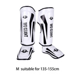 Maxbell Maxbell Shin Guards Adjustable Anti Slip Protective Leg for Taekwondo Shinguards Mma M White