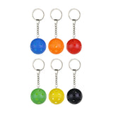 Maxbell Maxbell 6Pcs Ball Keychains Key Chains Bag Pendant Car Keyring for Birthday Backpack