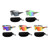 Maxbell Maxbell Cycling Glasses Portable Eyewear Sports Sunglasses for Outdoor Hiking Riding Black Gray