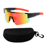Maxbell Maxbell Cycling Glasses Portable Eyewear Sports Sunglasses for Outdoor Hiking Riding Black Red