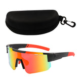 Maxbell Maxbell Cycling Glasses Portable Eyewear Sports Sunglasses for Outdoor Hiking Riding Black Red