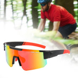 Maxbell Maxbell Cycling Glasses Portable Eyewear Sports Sunglasses for Outdoor Hiking Riding Black Red