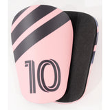 Maxbell Maxbell 1 Pair Soccer Shin Guards Exercise Training Protective Pads for Men Kid Girl pink black and XS