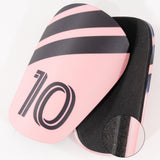 Maxbell Maxbell 1 Pair Soccer Shin Guards Exercise Training Protective Pads for Men Kid Girl pink black and XS