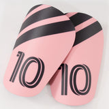 Maxbell Maxbell 1 Pair Soccer Shin Guards Exercise Training Protective Pads for Men Kid Girl pink black and XS